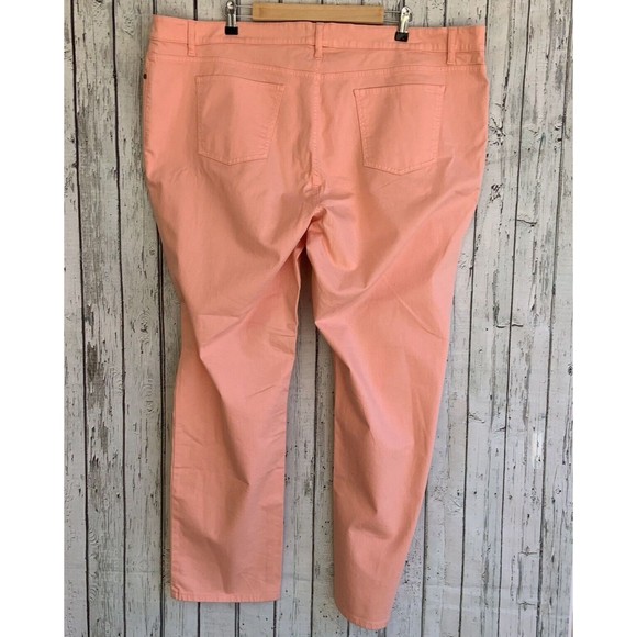 Eileen Fisher Woman 5 Pocket Lean Jean Organic Cotton Size 22W Stretch Peach - Picture 4 of 12